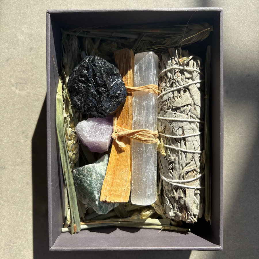 Blessings & Protection - Amethyst, Black Tourmaline, Green Aventurine & Selenite